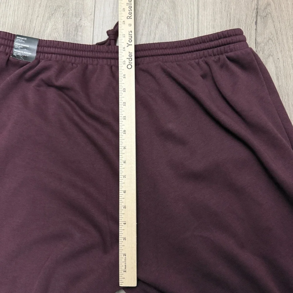 Adidas Joggers Mens 2XL‎ Burgundy Colorblock Multi Sport Fleece Pants 36x28